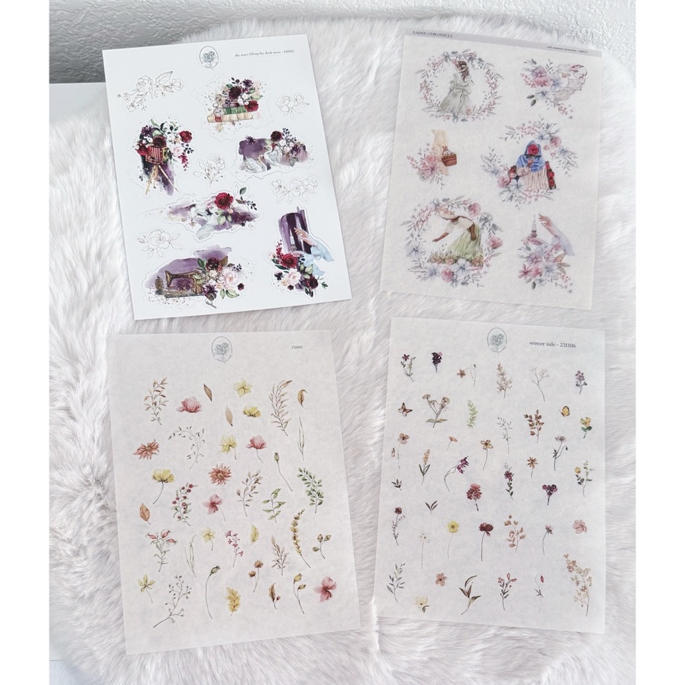 FADED CHRONICLE Large Icon Deco Stickers bundle x 4